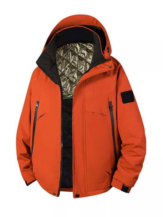 Full Size Hooded Zip Up Winter Jacket Plus Size