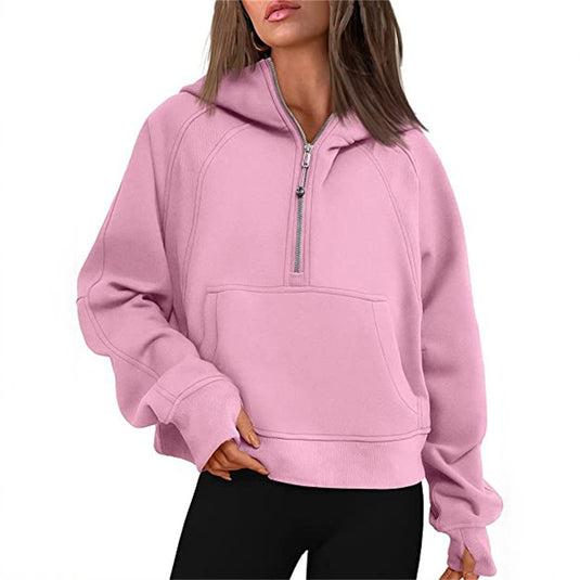 Fleece-Lined Half-Zip Sweatshirt