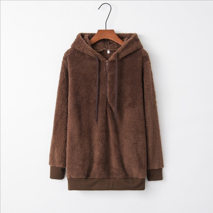 Load image into Gallery viewer, Sweatshirt Long Sleeve Loose Fit Fleece Jacket
