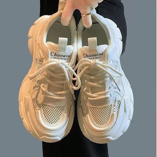 Women's Platform Casual Sneakers Breathable Mesh Running Shoes