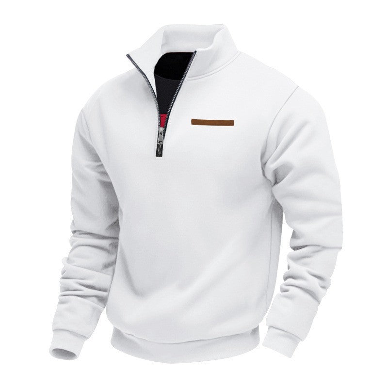 Load image into Gallery viewer, Men's Half-Zip Stand Collar Sweatshirt

