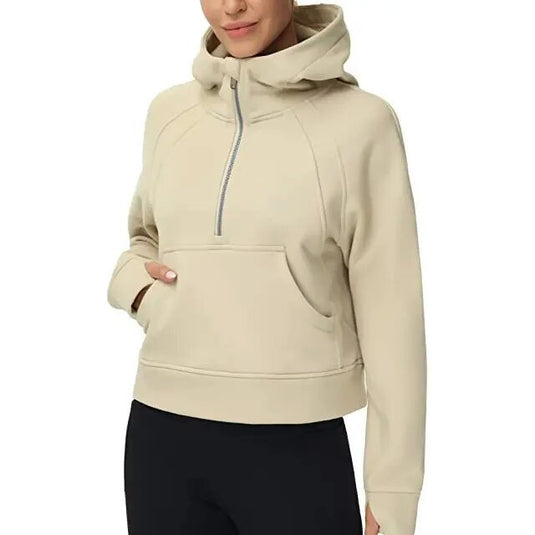 Fleece-Lined Half-Zip Sweatshirt