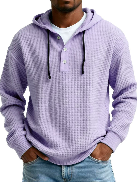 Men's Digital Print Ribbed V-Neck Half-Zip Sweatshirt