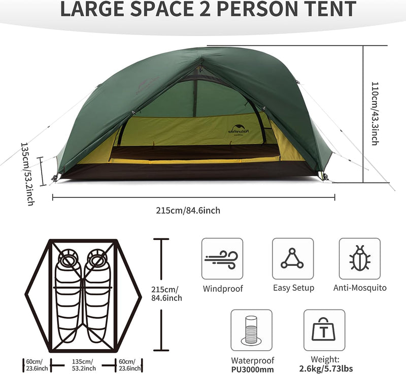 Load image into Gallery viewer, Star River 2 Person Backpacking Tent, Double Layer Ultralight
