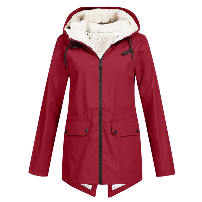 Load image into Gallery viewer, Fleece Lined Waterproof Windproof Hooded Jacket
