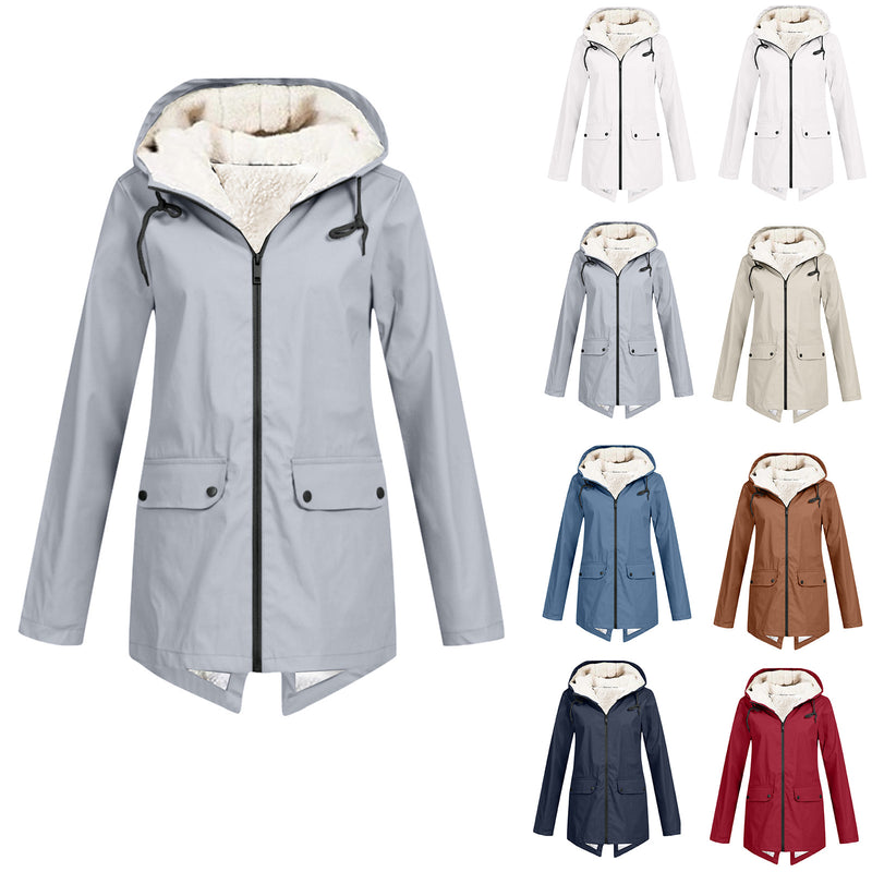 Load image into Gallery viewer, Fleece Lined Waterproof Windproof Hooded Jacket
