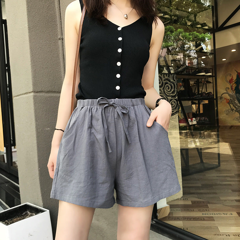 Load image into Gallery viewer, Women's Cotton Linen Casual Shorts
