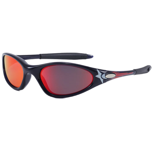 Retro oval outdoor cycling sunglasses