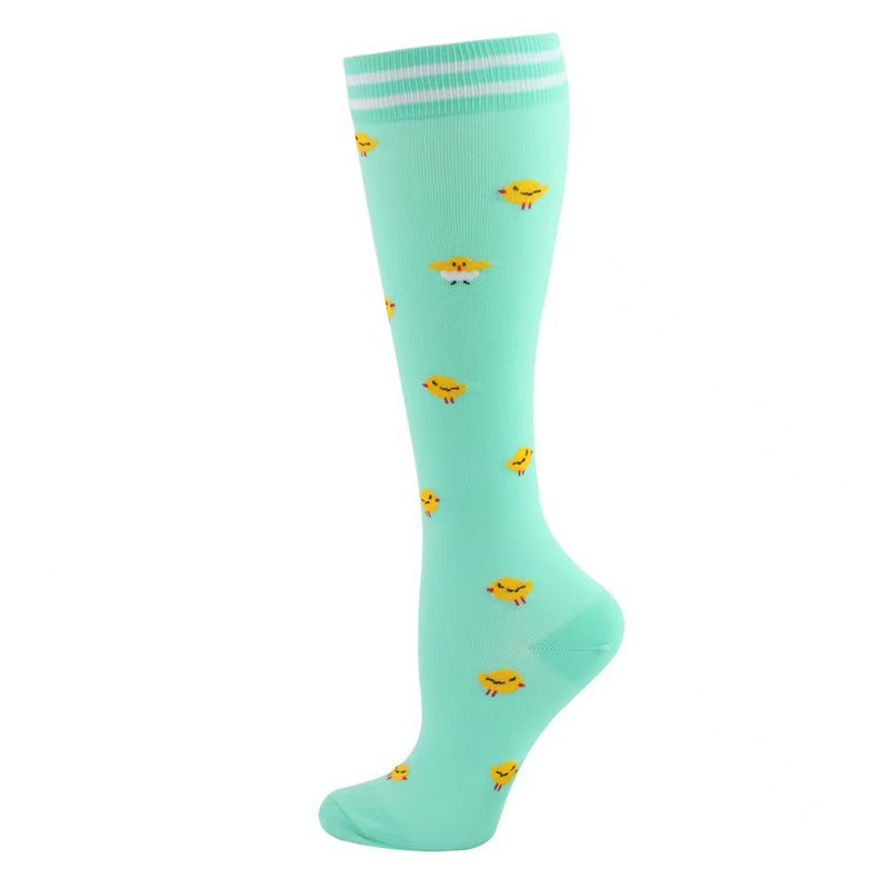 Load image into Gallery viewer, Floral Pattern Sports Compression Socks 200N Support

