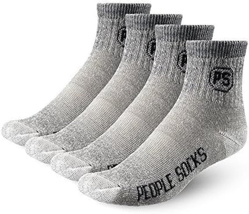 Men's Women'S Merino Wool Crew Socks 4 Pairs 71% Premium with Arch Support Made in USA