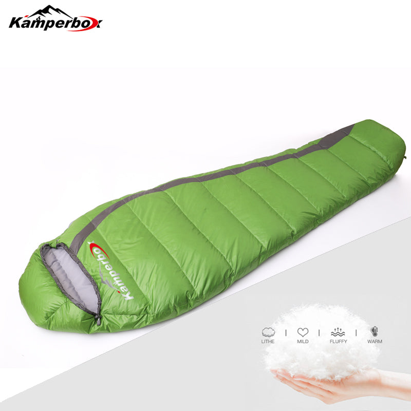 Load image into Gallery viewer, Kamperbox down Sleeping Bag. Ultralight for Camping and Backpacking Adventures
