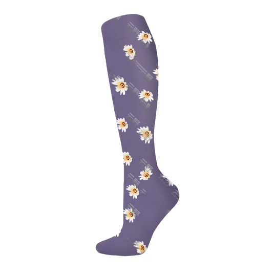 Floral Pattern Sports Compression Socks 200N Support
