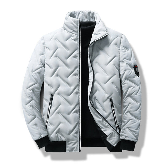 Men's Lightweight Cotton Jacket with Stand Collar