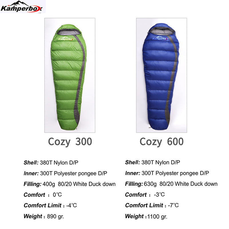 Load image into Gallery viewer, Kamperbox down Sleeping Bag. Ultralight for Camping and Backpacking Adventures
