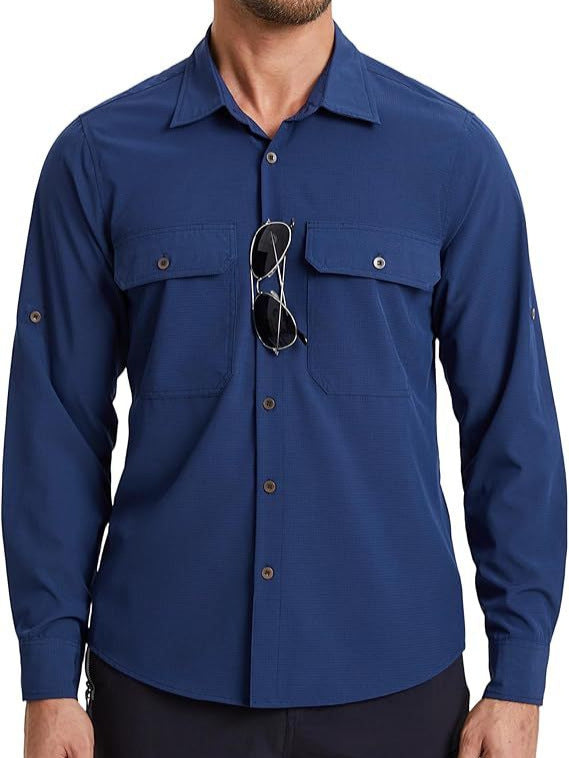 Load image into Gallery viewer, Men's Long-Sleeved Sun Protection Shirt, Anti-Uv, Quick-Drying and Cooling
