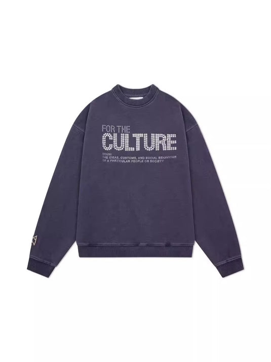 Rhinestone Letter Pullover Hoodie
