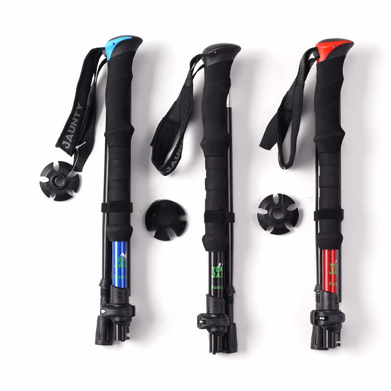Load image into Gallery viewer, Four-Section Telescopic Aluminum Hiking Pole
