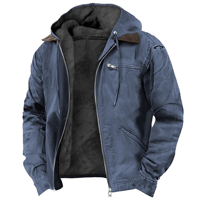 Load image into Gallery viewer, Mens Fleece Lined Hooded Jacket
