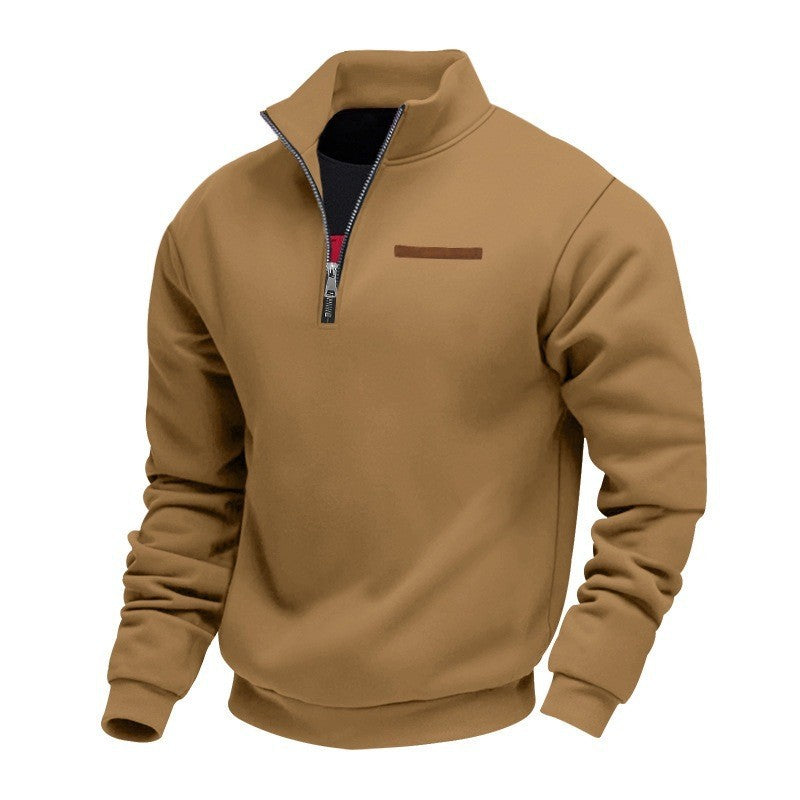Load image into Gallery viewer, Men's Half-Zip Stand Collar Sweatshirt
