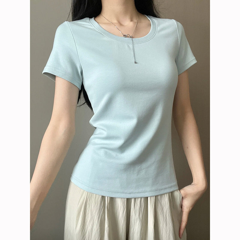 Load image into Gallery viewer, A simple straight-shoulder V-neck base layer top
