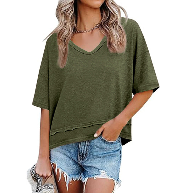 Load image into Gallery viewer, Women's V-Neck Sleeveless T-Shirt
