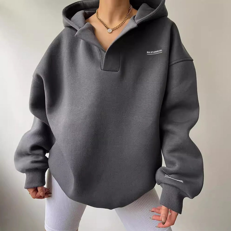 Load image into Gallery viewer, Thick-fabric hooded long-sleeved versatile hoodie
