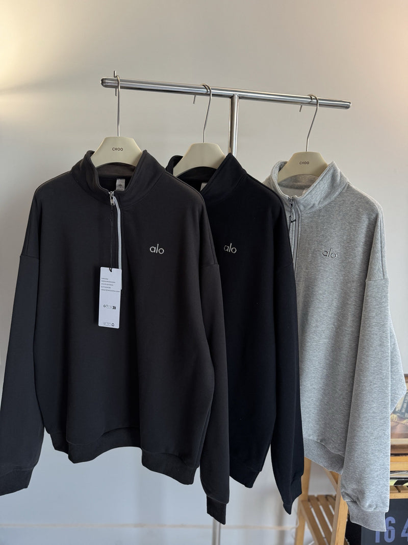 Load image into Gallery viewer, Half Zip Fleece Lined Sweatshirt
