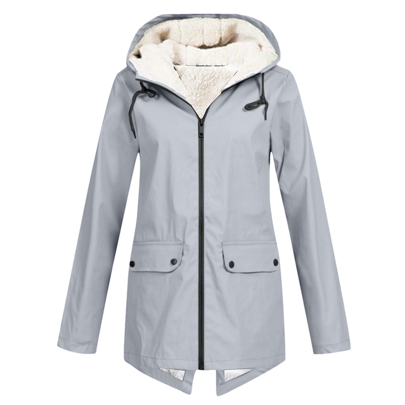 Load image into Gallery viewer, Fleece Lined Waterproof Windproof Hooded Jacket
