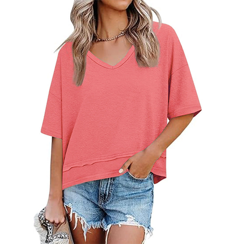 Load image into Gallery viewer, Women's V-Neck Sleeveless T-Shirt
