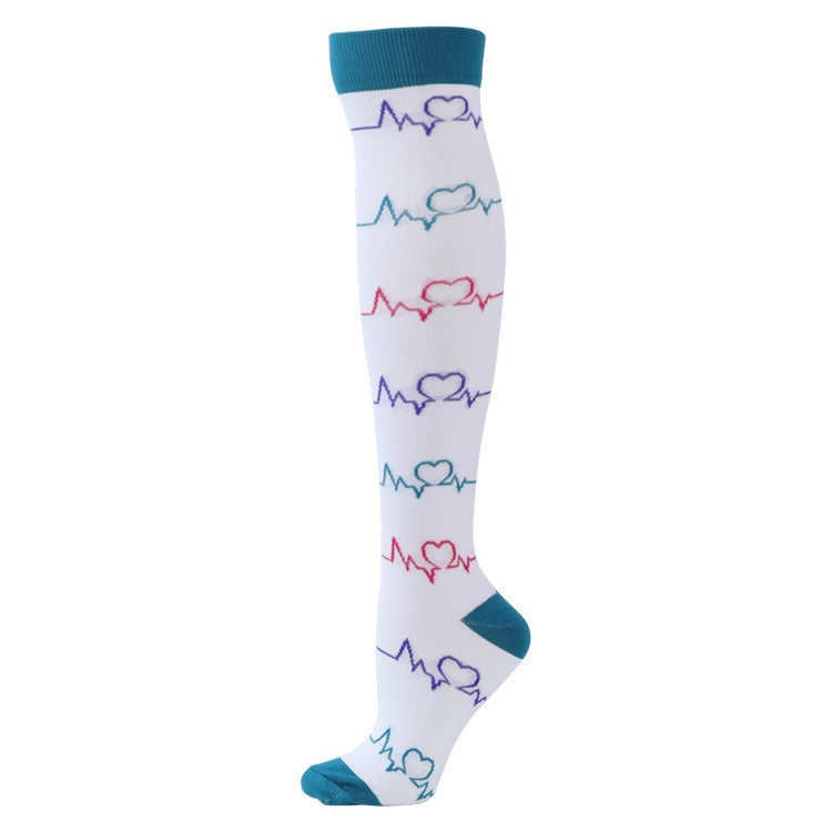 Load image into Gallery viewer, Floral Pattern Sports Compression Socks 200N Support
