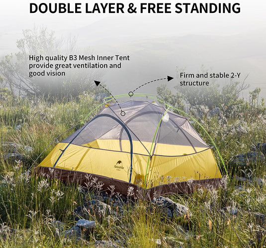 Star River 2 Person Backpacking Tent, Double Layer Ultralight