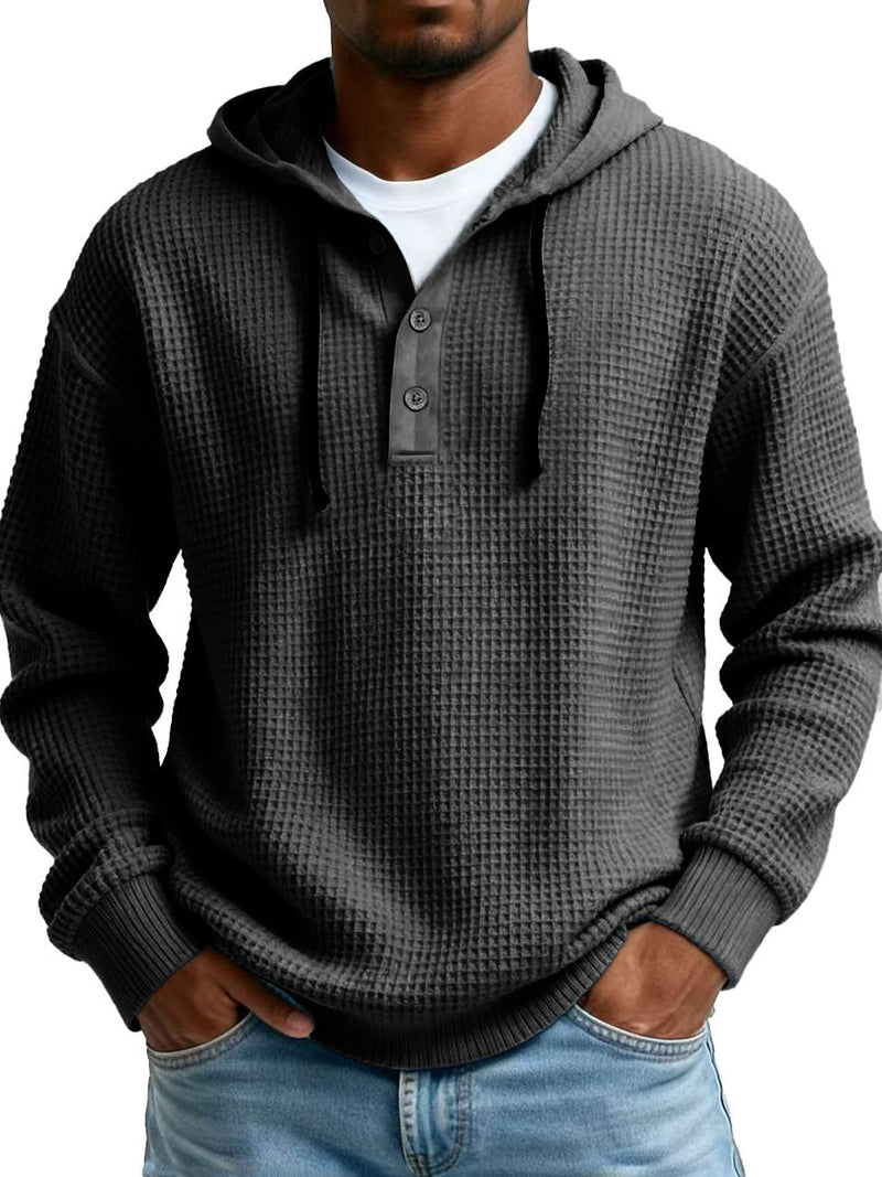 Load image into Gallery viewer, Men's Digital Print Ribbed V-Neck Half-Zip Sweatshirt
