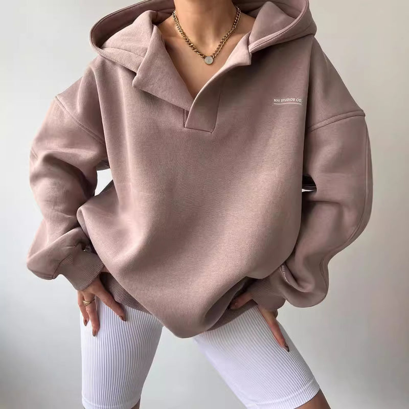 Load image into Gallery viewer, Thick-fabric hooded long-sleeved versatile hoodie
