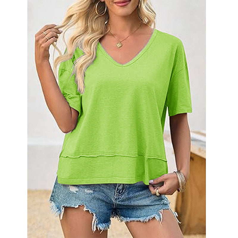 Load image into Gallery viewer, Women's V-Neck Sleeveless T-Shirt
