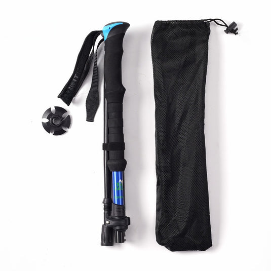 Four-Section Telescopic Aluminum Hiking Pole