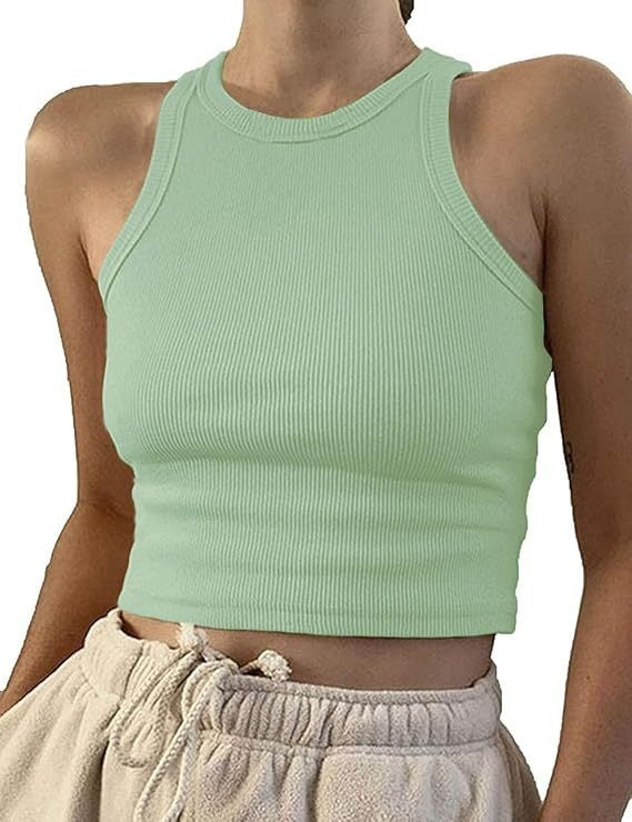 Load image into Gallery viewer, Womens Ribbed Sleeveless T-shirt
