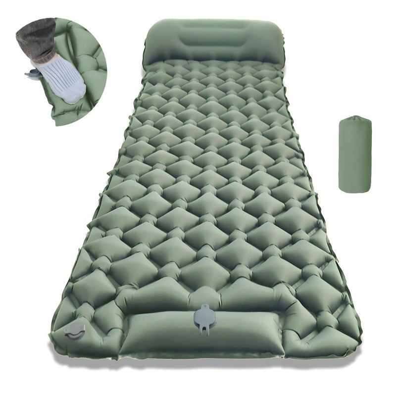 Load image into Gallery viewer, Headpointe ultralight TPU inflatable camping mat with pillow, 190x60 cm

