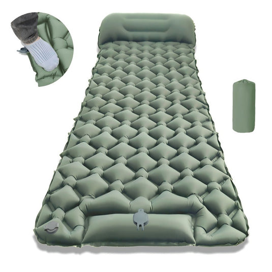 Headpointe ultralight TPU inflatable camping mat with pillow, 190x60 cm