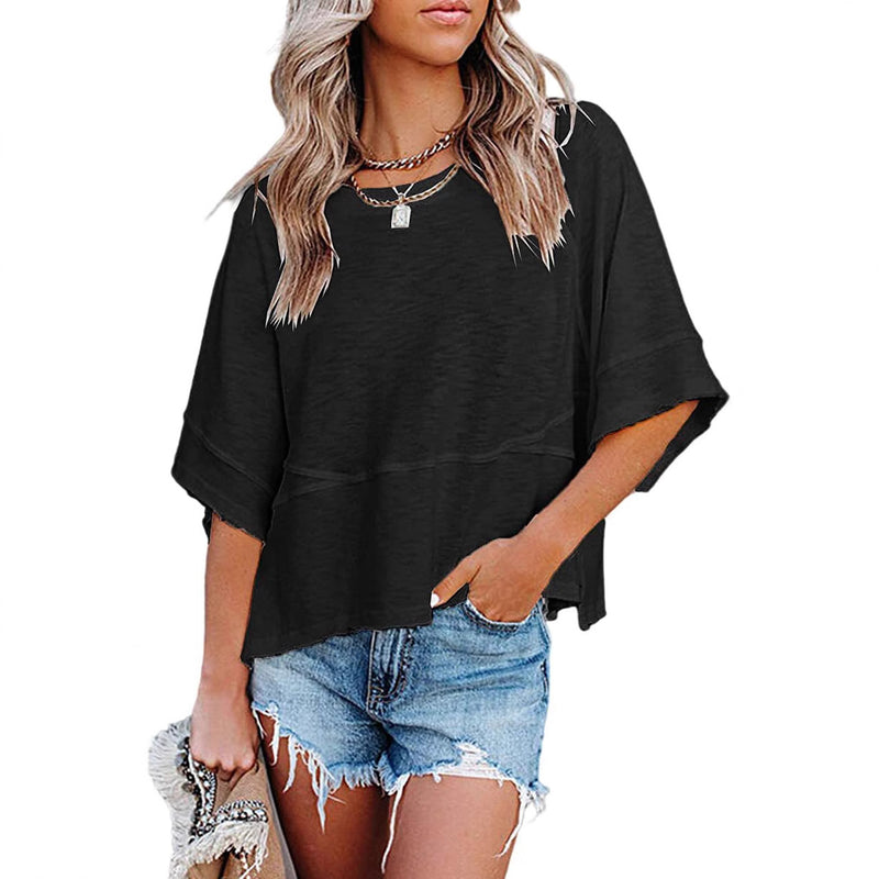 Load image into Gallery viewer, Women's Bell Sleeve Loose Fit T-Shirt
