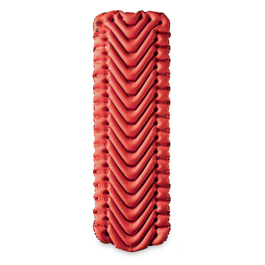 Insulated Static V Sleeping Pad Durable Camping Inflatable Mattress, Brick Red