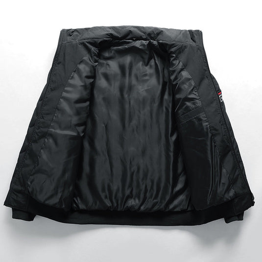 Men's Lightweight Cotton Jacket with Stand Collar