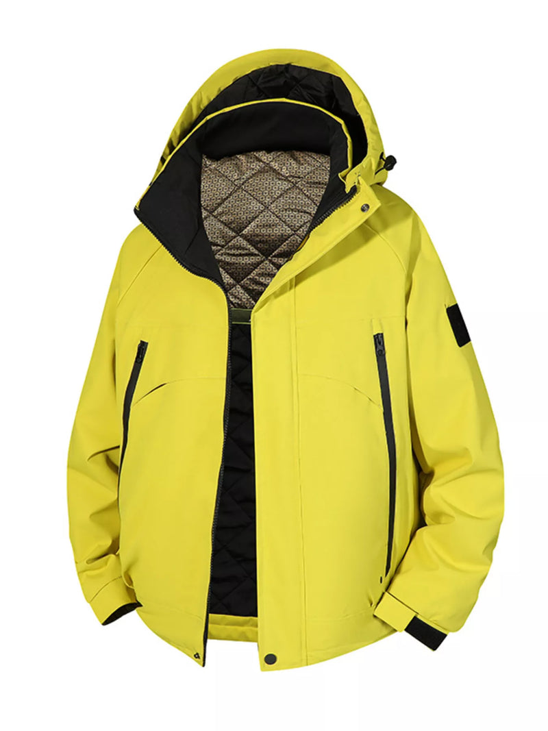 Load image into Gallery viewer, Full Size Hooded Zip Up Winter Jacket Plus Size

