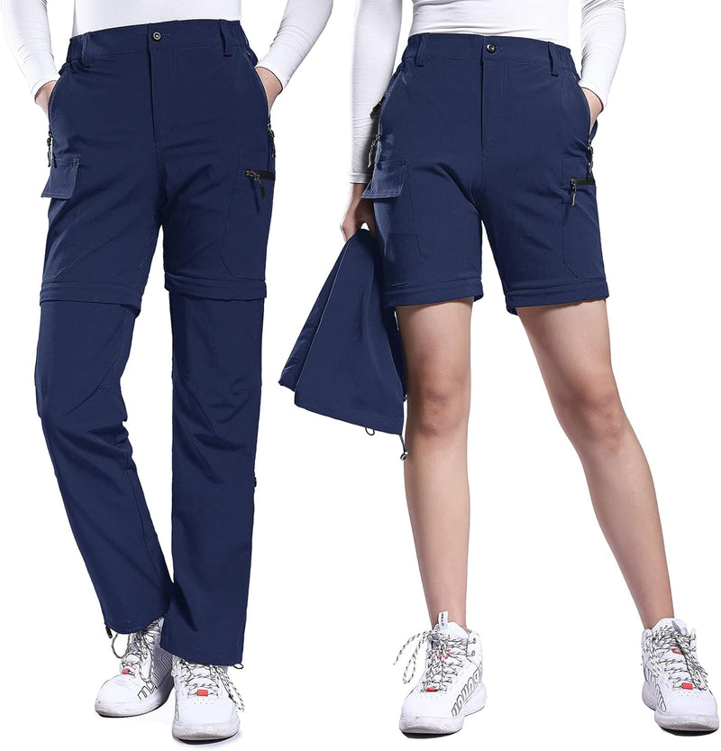 Load image into Gallery viewer, Hiking Pants Women Convertible Lightweight Zip off Pants Quick Dry Outdoor Stretch Pants UPF 50+ Trousers
