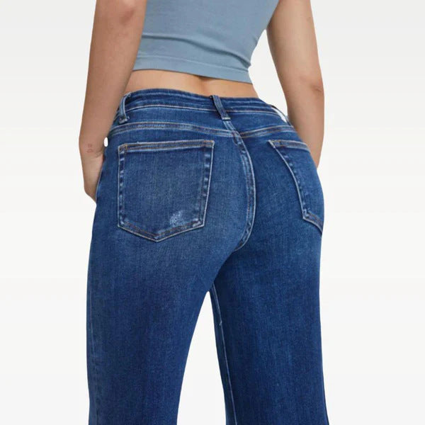 Load image into Gallery viewer, Women's High Waist Straight Leg Stretch Jeans
