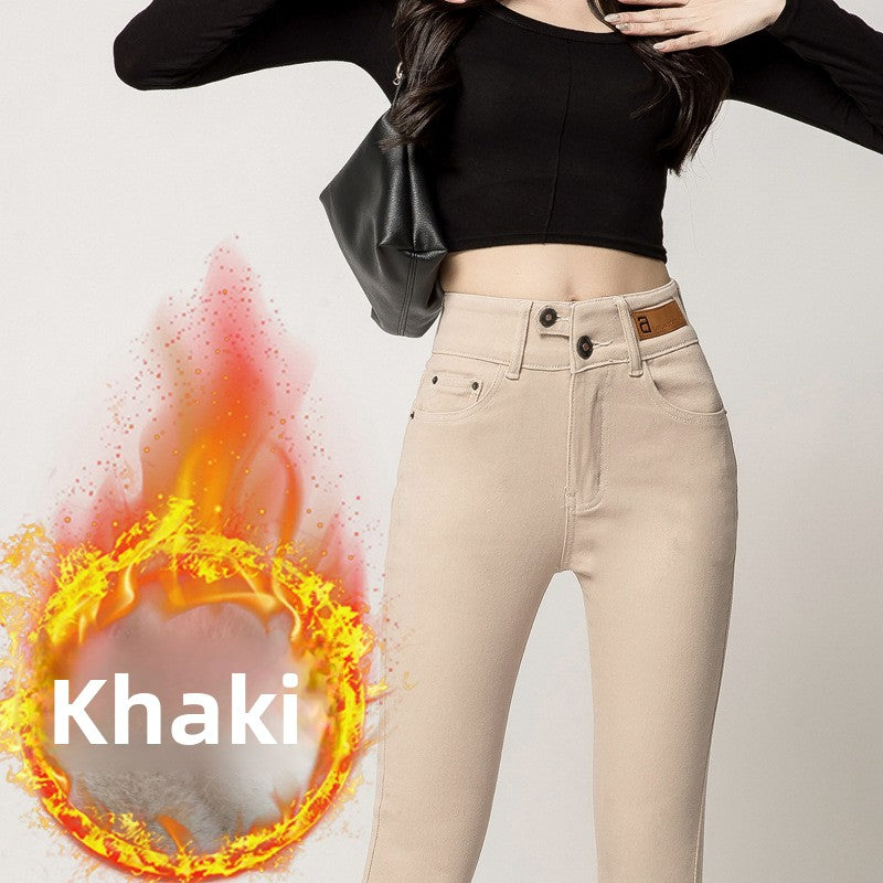 Load image into Gallery viewer, High-Waisted Fleece-Lined Women's Jeans
