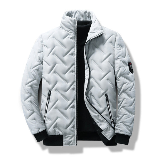 Men's Lightweight Cotton Jacket with Stand Collar
