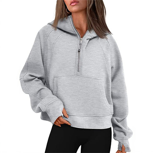 Fleece-Lined Half-Zip Sweatshirt
