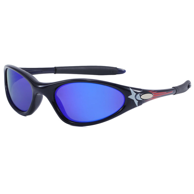 Load image into Gallery viewer, Retro oval outdoor cycling sunglasses
