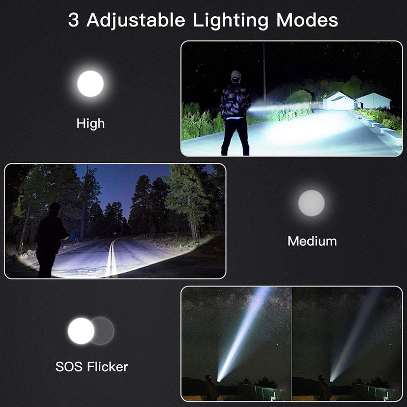 Load image into Gallery viewer, High Power Zoom LED Flashlight USB Rechargeable
