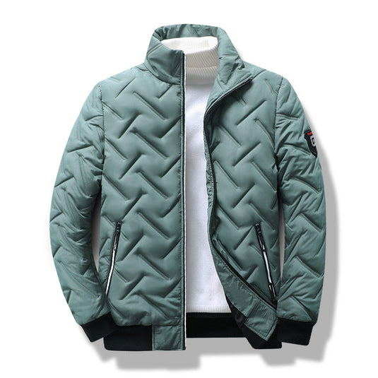 Men's Lightweight Cotton Jacket with Stand Collar